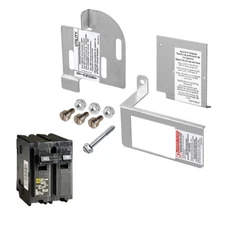 Square D Homeline 30 Amp 2-Pole Breaker w/ 150-225 Amp Generator Interlock Kit