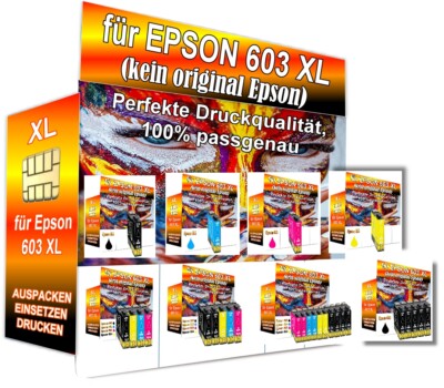 Patronen für Epson 603 603XL XP 2100 3100 4100 WF-2830DWF WF-2835DWF WF-2850DWF