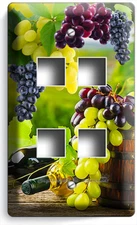 FRENCH VINEYARD WINE BARREL GRAPE LIGHT SWITCH WALL PLATES OUTLET KITCHEN DECOR