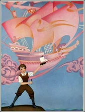 Boris Artzybasheff Art Print – Sail Away Fantasy Ship Surrealism Nautical