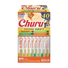 Inaba Churu Creamy Cat Treats 40 Pack 0.5 Ounce Low Calorie Purrfect Snack