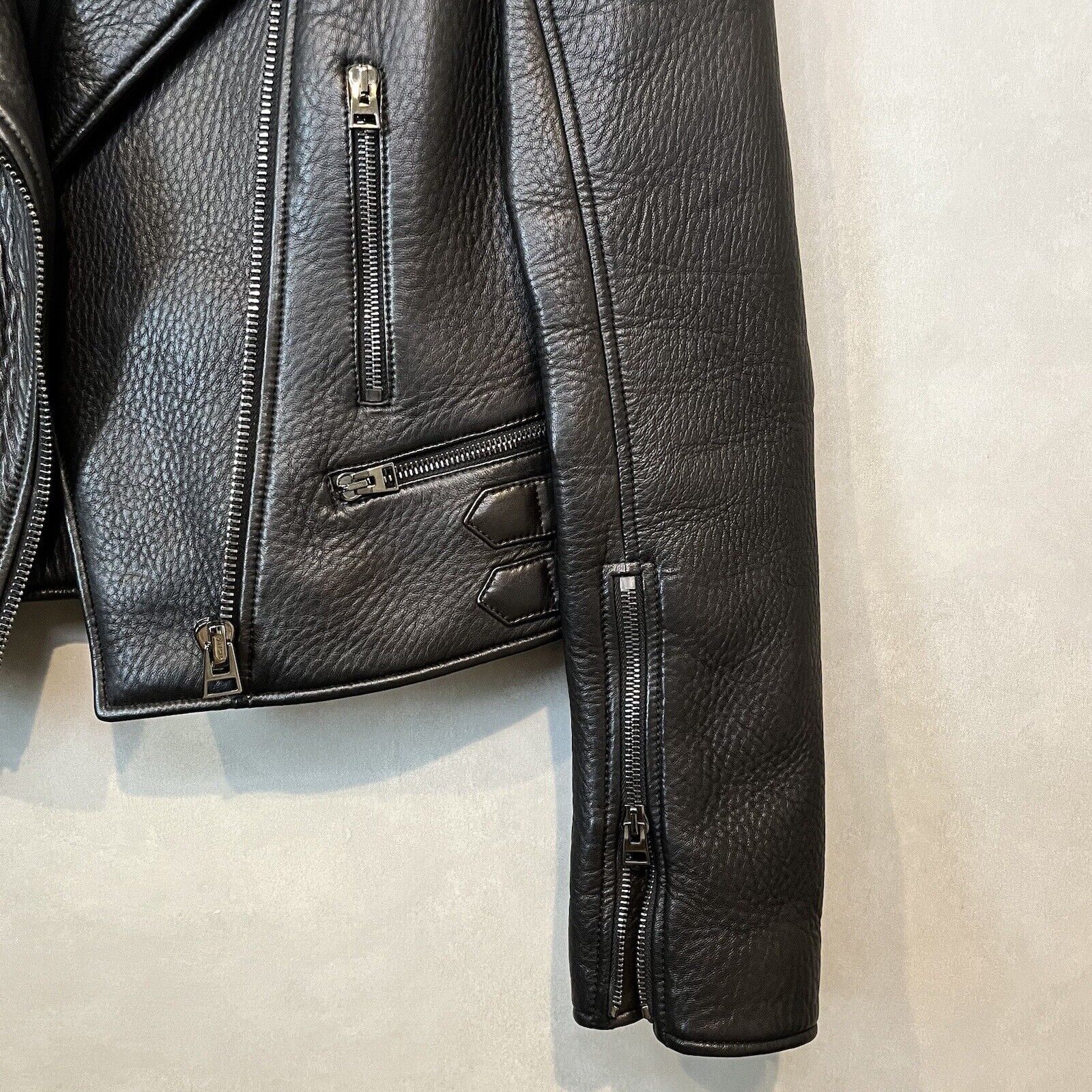 TOM FORD Leather Fitted Biker Jacket Black Made I… - image 5