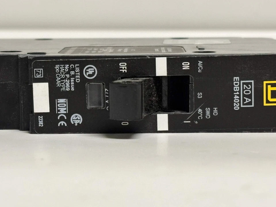 10 PK Square D EDB14020 20A 1-Pole 277V Bolt-On Circuit Breaker - Image 4 of 4