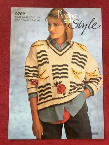 1986 Style Original Womens Cotton DK Jumper Cardigan Knitting Patterns 734.3 - Picture 8 of 9
