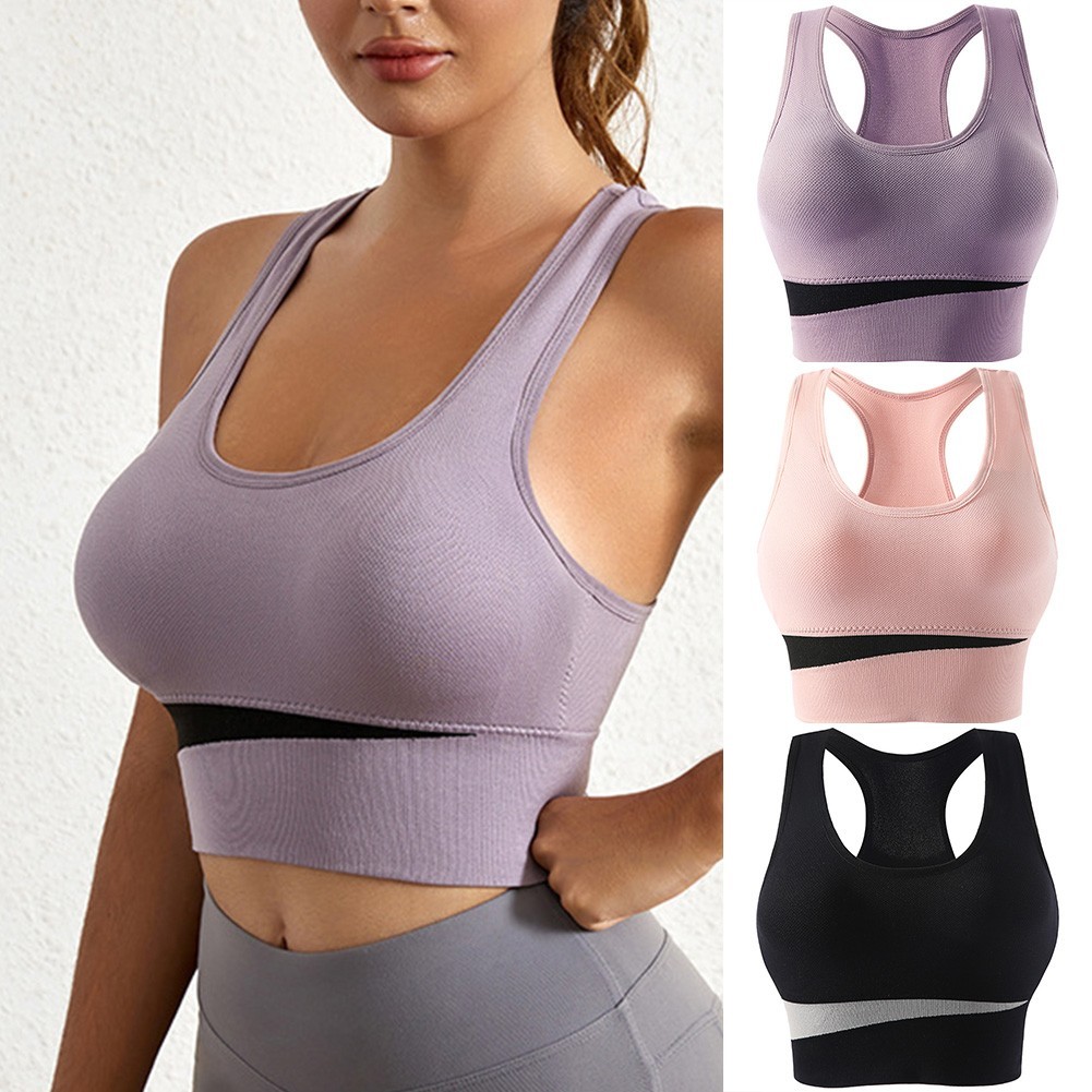 Sujetador deportivo WireFree para mujer secado rápido sin mangas entrenamiento camiseta sin mangas para fitness