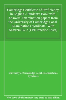 Cambridge Certificate of Proficiency in English 2 Student's Book