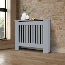 Cache-radiateur couvercle chauffage en MDF maison de campagne 78x19x82 cm gris