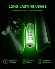 AA Rechargeable Batteries 2800Mah, 8 Counts High Performance 1200 Tech Ni-M 13.99 per battery