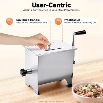 Stainless Steel Meat Mixer, Manual Meat Mixer, Commercial Kitchen Meat Mixer NEW