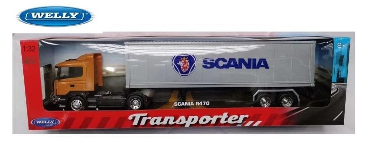 WELLY  TRANSPORTER 1:32 DIE CAST CAMION SCANIA R470 CON RIMORCHIO  ART  32626 - Immagine 3 di 3