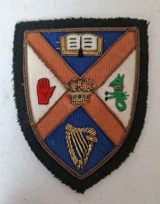 Vintage Authentic Queen's University Belfast Bullion Blazer Patch