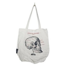 Strand Book Shop Canvas Tote Bag New York City Gorpcore Skull Reader Casual