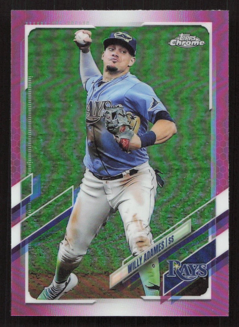 2021 Topps Chrome Willy Adames Pink Refractor #75 Card