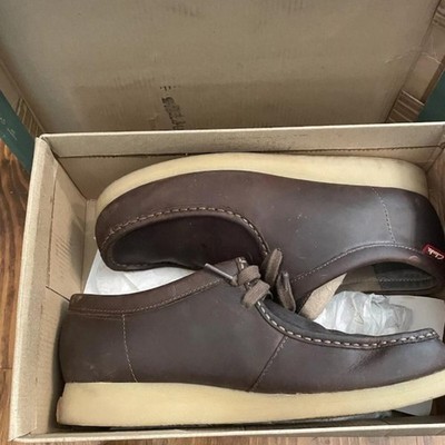 Clarks Wallabee Boots Stinson Lo Men's Brown Leather Lace Up Shoes Size 10M