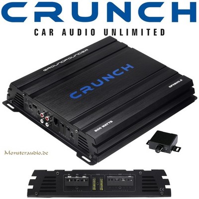 Crunch GPX800.2 800 WATT 2-Kanal Auto Verstärker Subwoofer Endstufe Lautsprecher