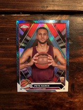 2023-24 Topps Chrome #144 Pete Nance RC Blue Refractor - Cleveland Cavaliers
