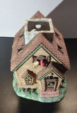 Partylite Retired Forest Friends Cardinals Tealight House/Log Cabin P7914