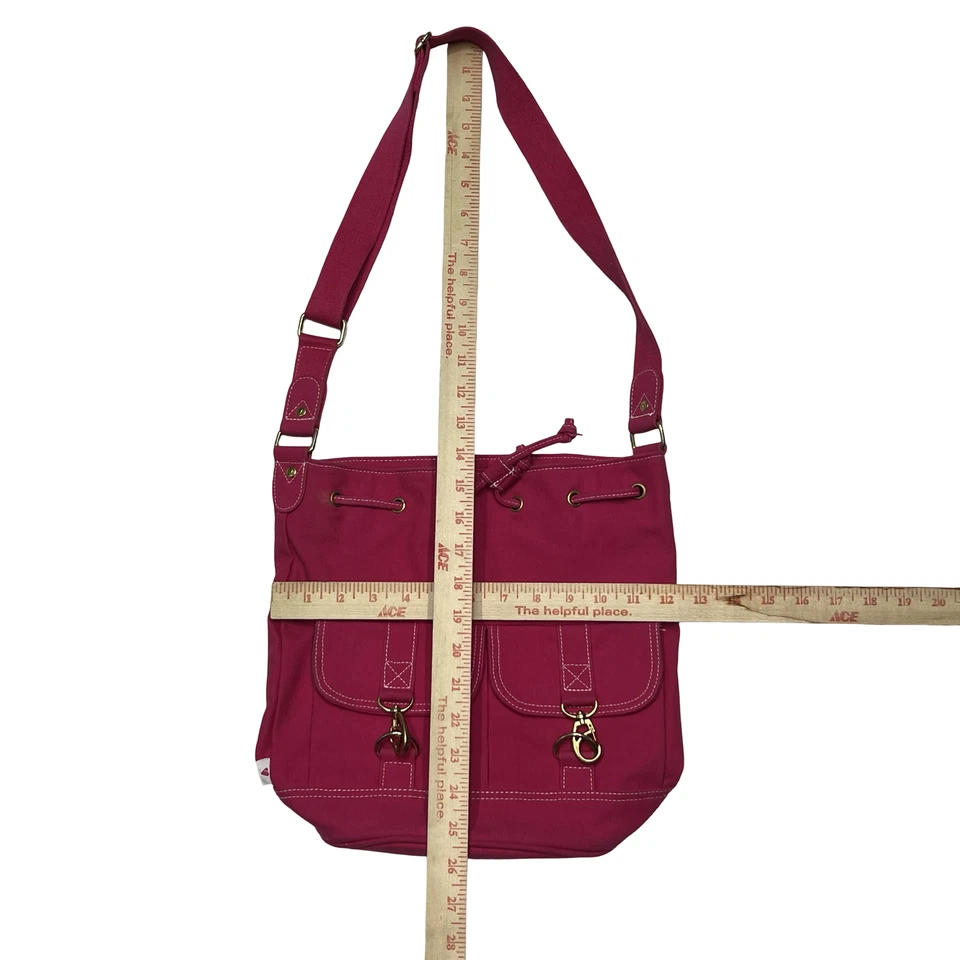 Liz Claiborne Accesorios Bolso Mujer Rosa Lona Bolso de Hombro Y2K Cartera Correa Foto 4 de 4