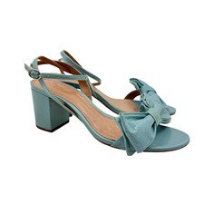 Intentionally Blank Blue Bowtie Leather Heels 38 Robins Egg Blue Intentionally Blank Blue Bowtie Leather Heels 38 Robins Egg Blue