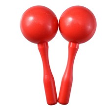 Maracas for Kids Adults, 8 Inch, Set of 2, Red