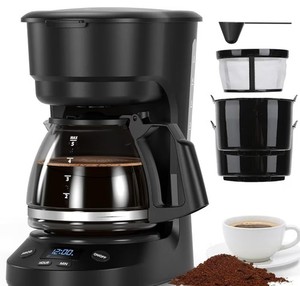 5 Cup programmable Drip Coffee Maker, 24H Retard Nouveau