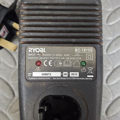 Ryobi BC-1815S 18V Akku Ladestation für Elektrowerkzeuge schwarz Original - Bild 3 von 8