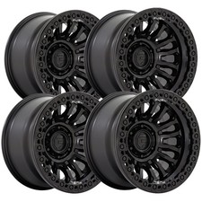 Set Of 4 Fuel Fc857 Rincon 20x9 6x5.5 20mm Double Black Wheels Rims 20 Inch