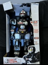 New In Box Robot Leader Rare Black 15" Sounds Lights Walking Action Figure