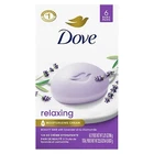 6x Dove Soap Bar Lavender Relaxing Beauty Moisturizing Cream 6-Pack New 3.75oz