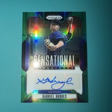 2025 Panini Prizm #SS-GH Gabriel Hughes Sensational Signatures Green