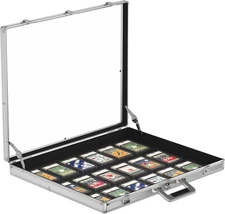 Portable Trade Show Display Case, 24''X20'' Aluminum Card Show Display Case with