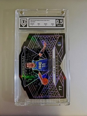 2019-20 Panini Obsidian Vitreous Luka Doncic Electric Etch 48/50 Purple Die-Cut 