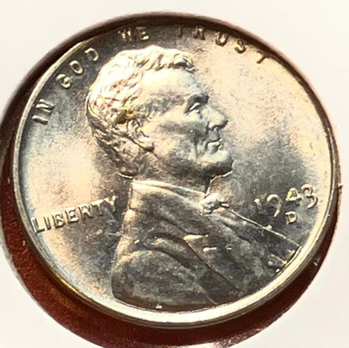 1943-D Lincoln Wheat Cent Penny GEM BU From an Original Bank Roll