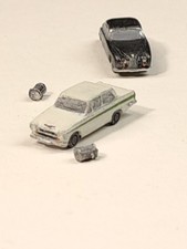 N gauge 1960's 70s Crime gangsters Police classic cars x2 Jaguar Ford Cortina