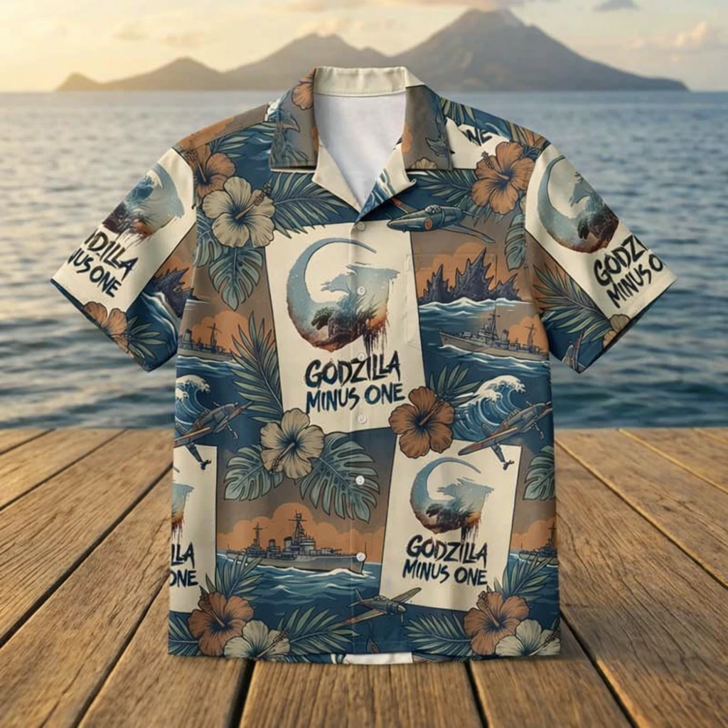 god zilla Minus One 1947 Tokyo Japan Movie Art 2026 Graphic Summer Hawaiian Shirt