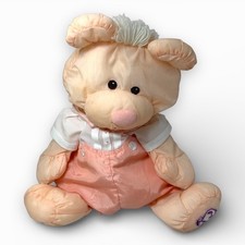 Fisher Price Puffalump Bear Cub 8006 Peach Plush Stuffed Romper Vintage 1986