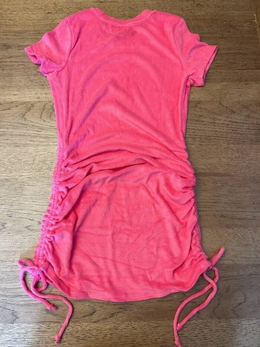 Vestido ROSA Victoria's Secret Rosa GRANDE Playa Terry Lado Fruncido Mangas Cortas - Imagen 2 de 2