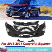 Front Bumper Cover Kit w/Fog Lights For Chevrolet Equinox 2018 2019 2020 2021