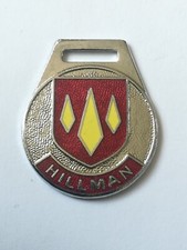 1960s / 70s Original Vintage Enamel Hillman Car Keyring.