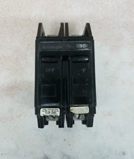 1) General Electric THQC2130 Circuit Breaker 2 POLE 30AMP 240V W# OT