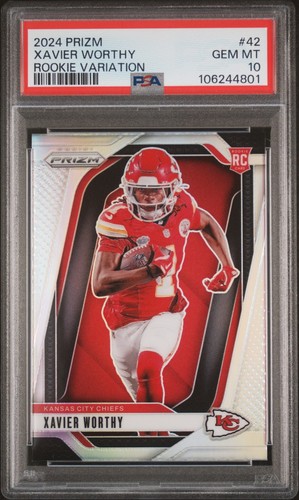 2024 Prizm Xavier Worthy Variation ROOKIE RC PSA 10 #42 - Picture 1 of 2
