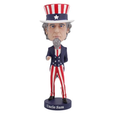 Royal Bobbles Limited Edition Uncle Sam Bobblehead 9  Tall New In Box