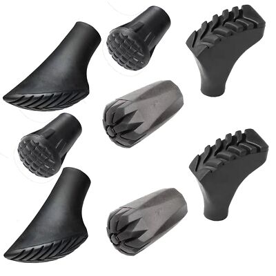 8pcs Assorted Replacement Tips Hiking Stick Walking Trekking Pole Protector f...