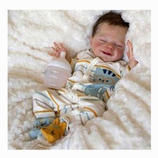 22in Echt Reborn Baby Puppen Voll Körper Silikon Girl Boy Neugeborenes Vinyl Toy