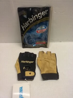 HARBINGER WEIGHT TRAINING GLOVES WOMENS XS WASH + DRY REAL LEATHER PADDED NEW