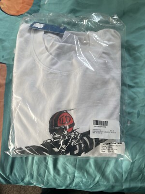 Undefeated X Troy Lee Designs Mens XXL White Tee Shirt Short Sleeve Motocross