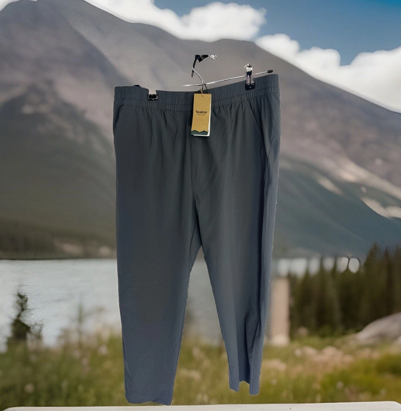 Seadon Mens Gray Trail Nylon Water Resistant Hiking Pants Size XL New