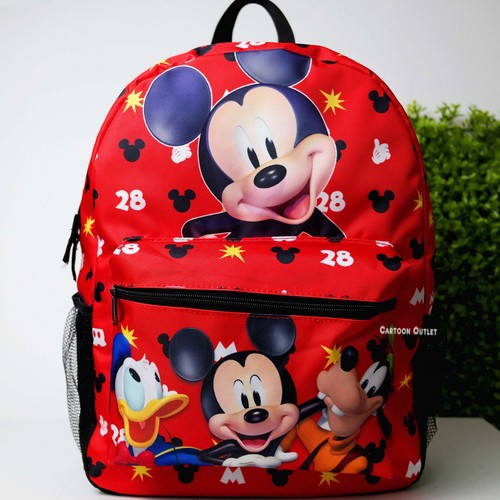 Disney Mickey Mouse Large School Backpack 16" Travel Bag Book Bag Goofy Donald - Picture 5 of 6