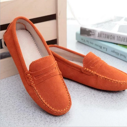 Women‘s Slip Loafers pumps on Moccasins leather Suede Ladies Shoes Flats Driving - Bild 24 von 27