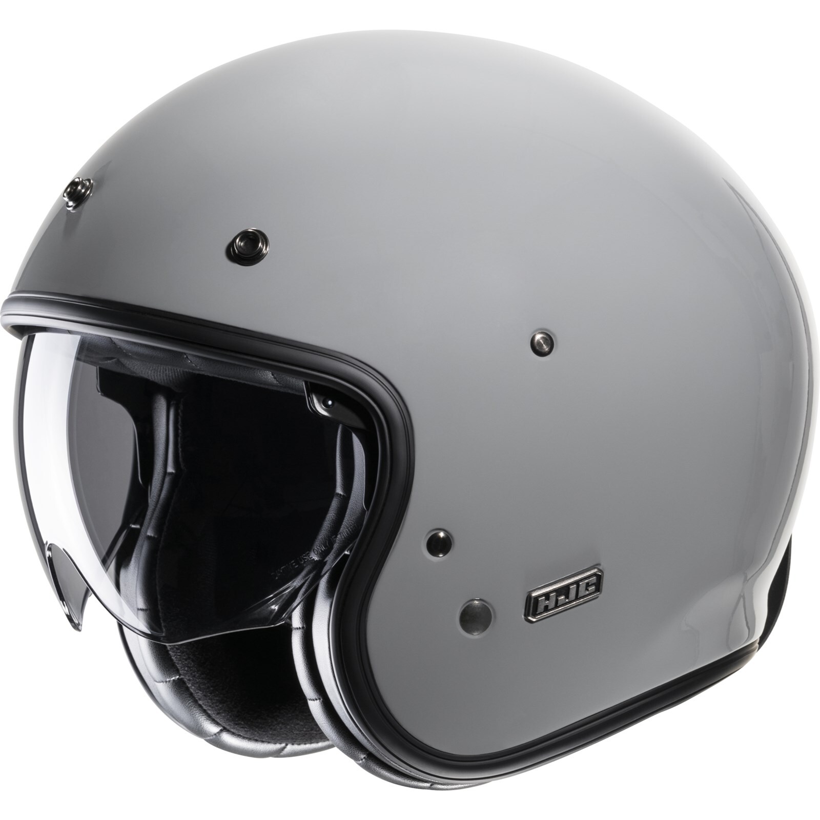 HJC Motorcycle Helmet V31 Solid Size M Retro Jet Helmet With Sun Visor Gray
